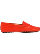 Tod S Gommino Loafers, Women's, Size: 38, Red, Leather/suede/rubber