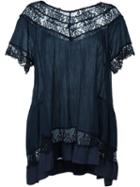 P.a.r.o.s.h. Lace Neck Flared Top