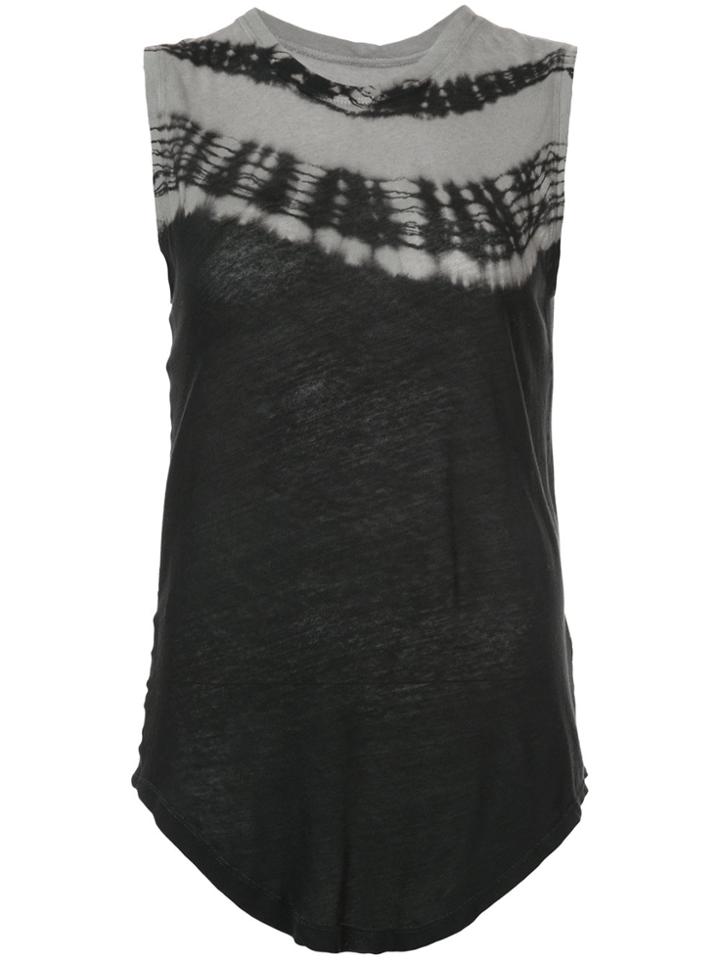 Raquel Allegra Tie Dye Print Top - Black