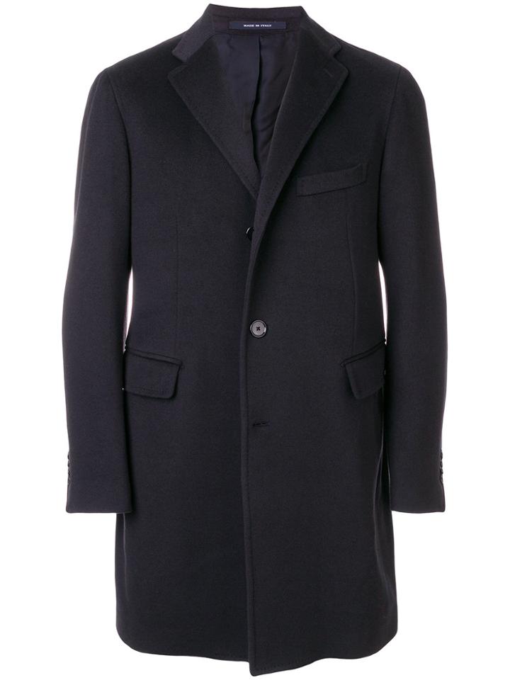Tagliatore Classic Single-breasted Coat - Blue