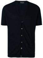 Roberto Collina Short Sleeved Cardigan - Blue