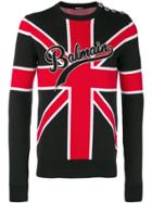 Balmain Union Jack Knit Sweater - Black