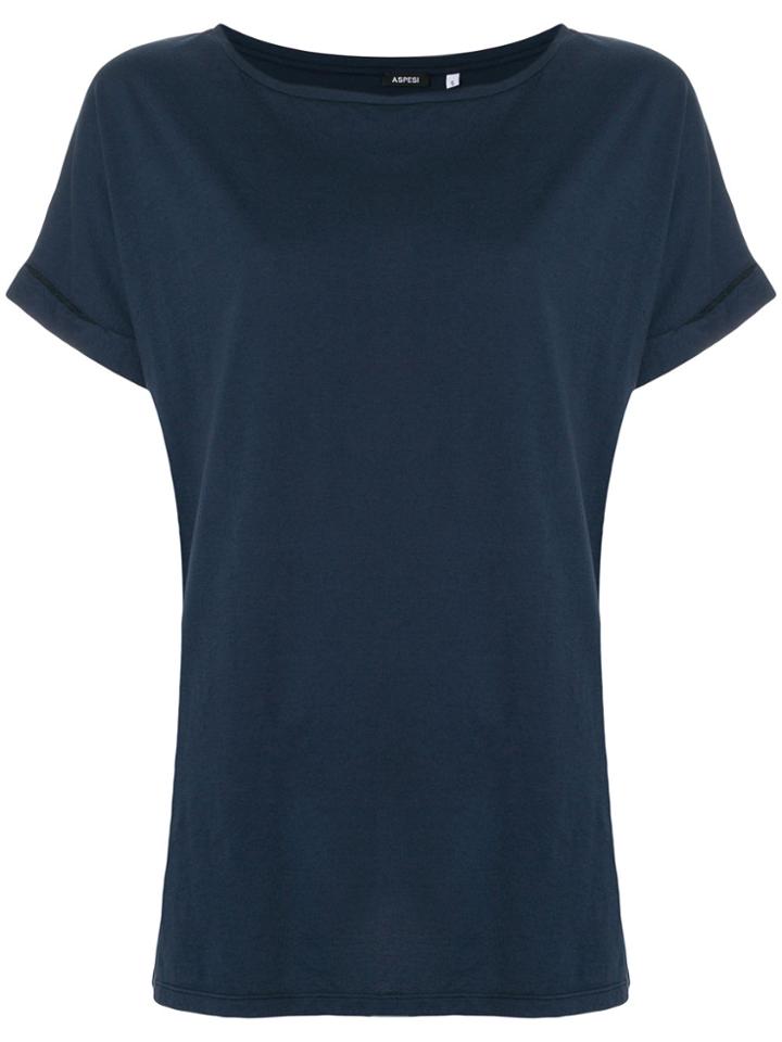 Aspesi Boat Neck T-shirt - Blue