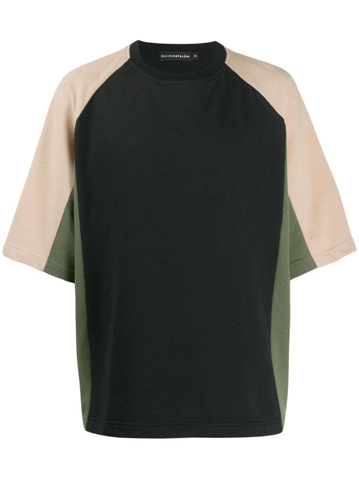 David Catalan Colour Block T-shirt - Black