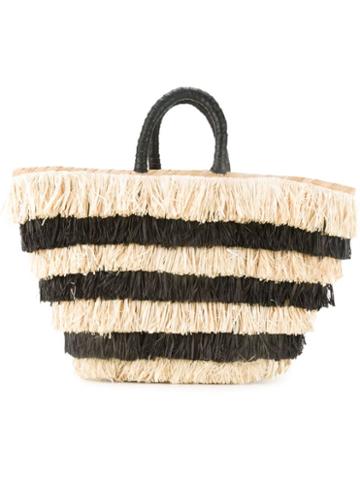 Kayu Striped Fringe Tote