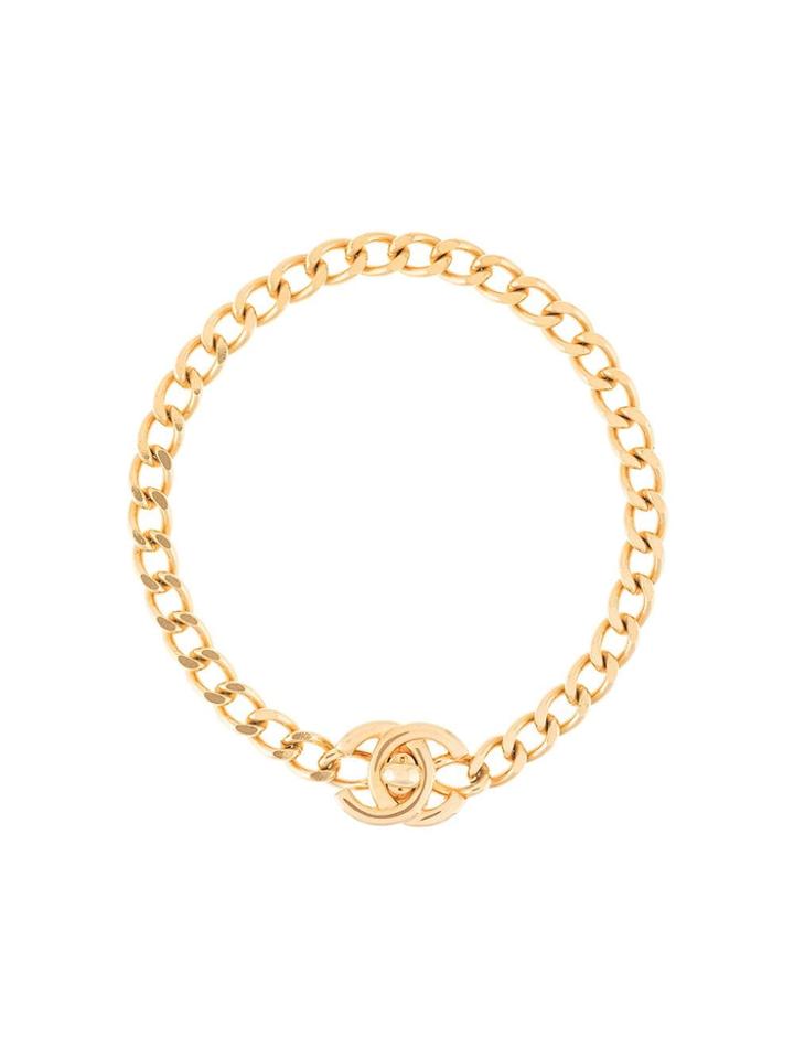 Chanel Pre-owned 1996 Ss Cc Turn-lock Bracelet - Gold