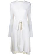 Helmut Lang Ribbed Day Dress - White