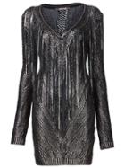 Roberto Cavalli Knitted Mini Dress, Women's, Size: 42, Black, Cotton/viscose
