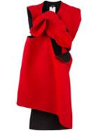 Junya Watanabe Comme Des Garçons Asymmetric Origami Dress, Women's, Size: Small, Red, Nylon
