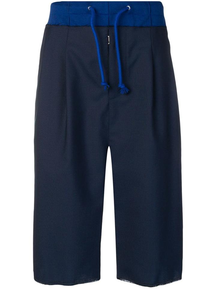 Maison Margiela Panelled Drop-crotch Shorts - Blue