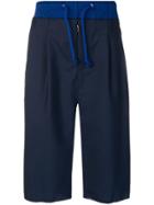 Maison Margiela Panelled Drop-crotch Shorts - Blue