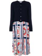 Comme Des Garçons Comme Des Garçons Buttoned Cardigan Dress - Blue