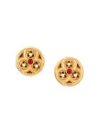 Chanel Vintage Gripoix Round Clip-on Earrings