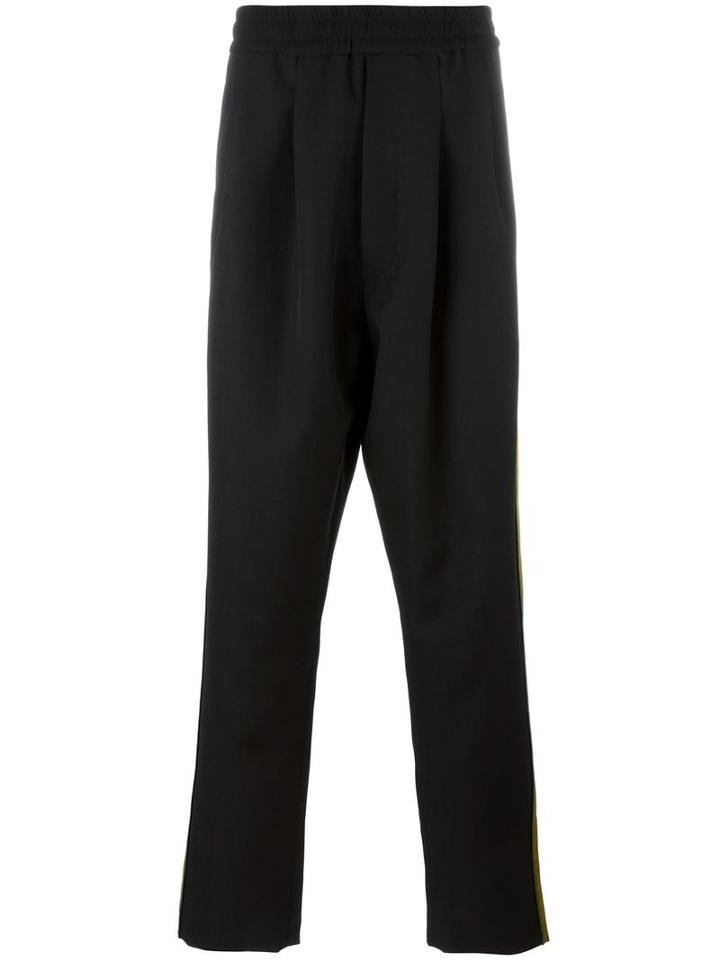 J.w.anderson Loose Fit Cropped Trousers, Men's, Size: 48, Black, Cotton/rayon/virgin Wool