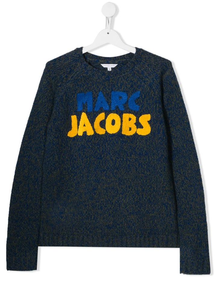 Little Marc Jacobs Teen Logo Sweater - Blue