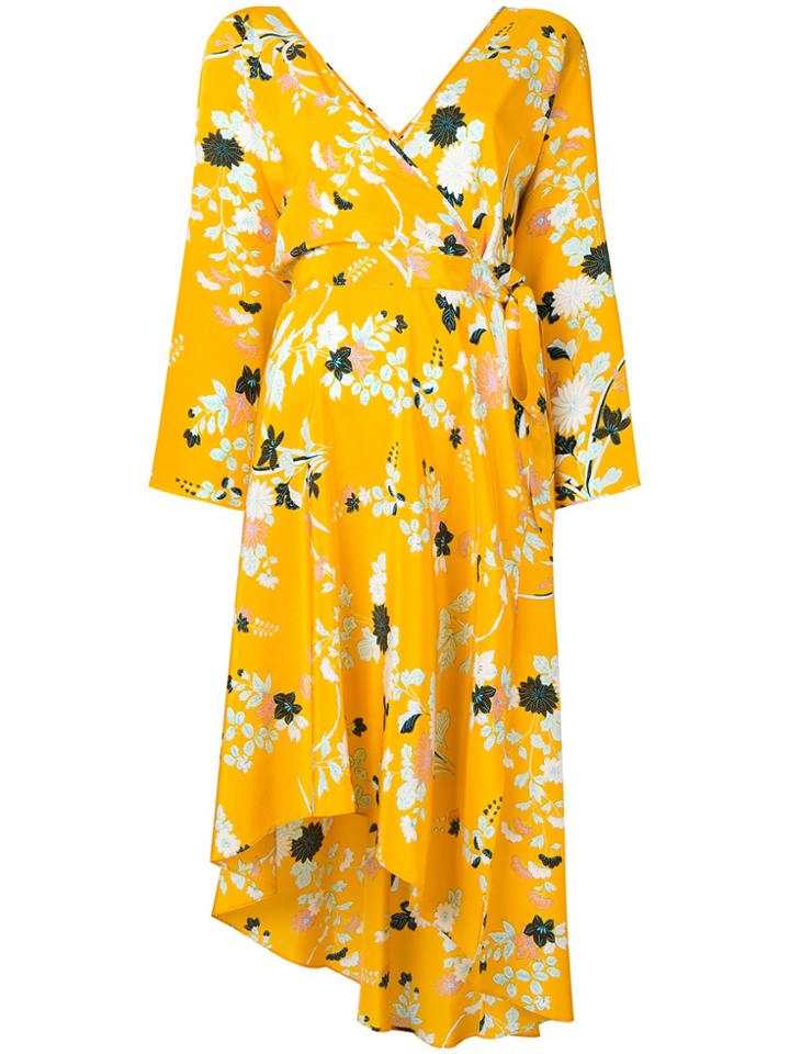 Dvf Diane Von Furstenberg Eloise Wrap Dress - Yellow & Orange