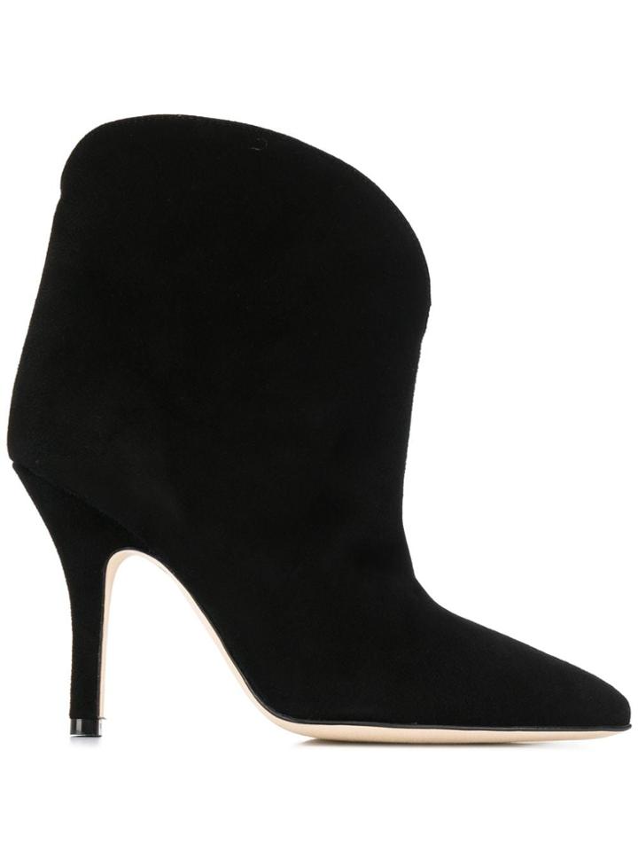 Paris Texas Suede Ankle Boots - Black