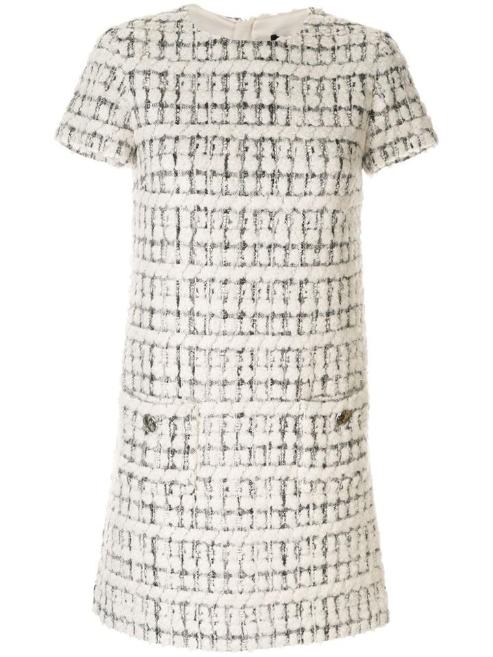 Paule Ka Terry Tweed Check Ss Shift Drs 2 Pkts 59%pan 18%pl 11%vi 50cm