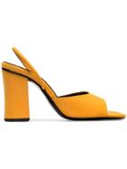 Dorateymur Yellow 90 Suede High Heeled Sandals