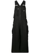 Yohji Yamamoto Wide Leg Overalls - Black