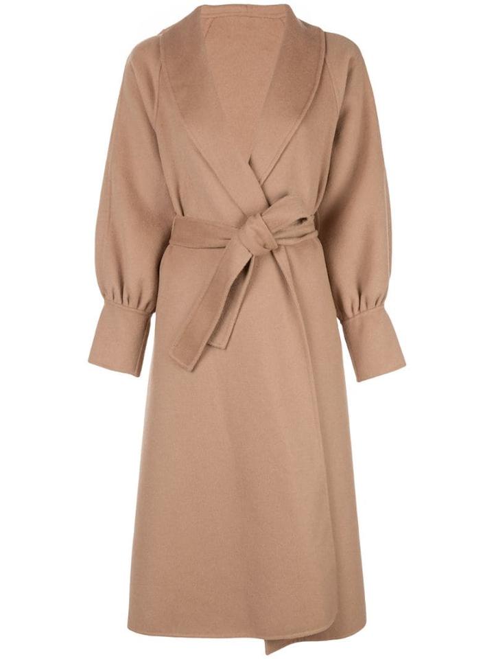 L'autre Chose Belted Mid-length Coat - Brown