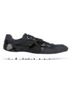 Dolce & Gabbana Leather And Cotton Panelled Sneakers - Blue