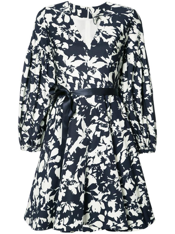 Alexis Blossom Print Flared Dress, Women's, Size: Small, Blue, Polyester