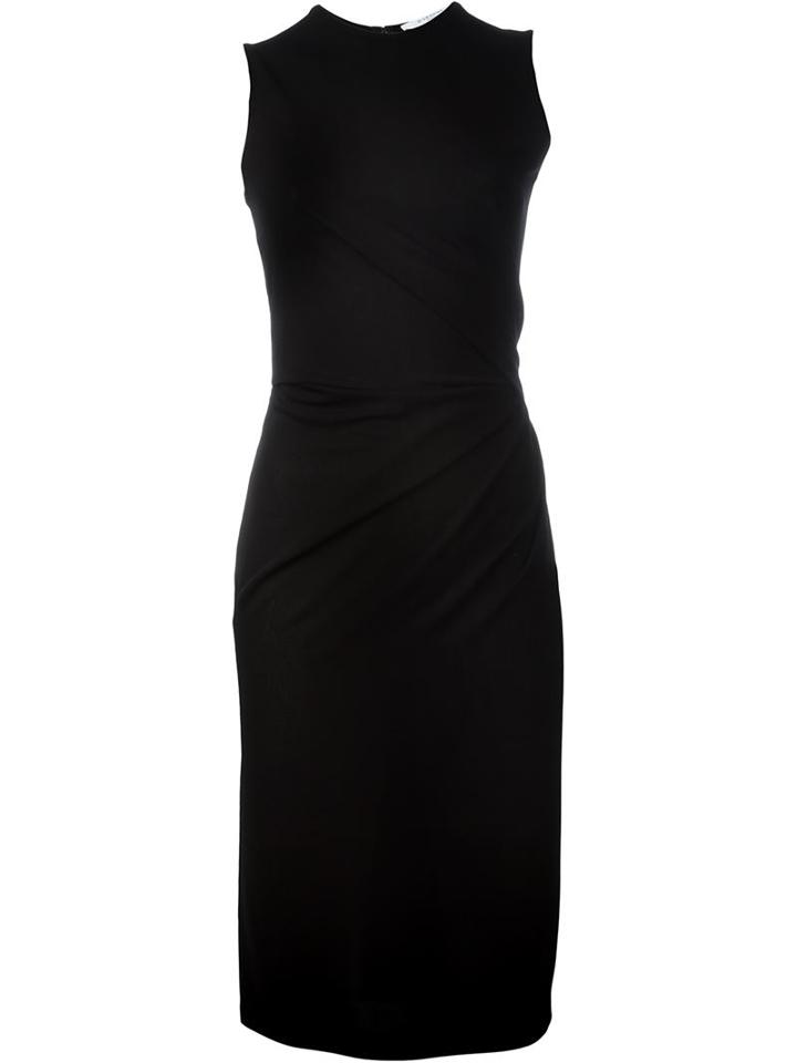 Givenchy Fitted Gathered Dress, Women's, Size: 40, Black, Acetate/viscose/silk