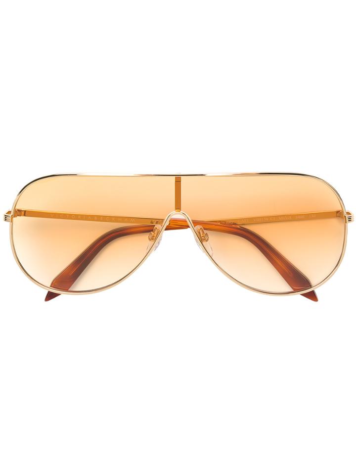 Victoria Beckham Visor Aviator Sunglasses - Metallic