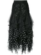 Romance Was Born Full Circle Lace Skirt - Black