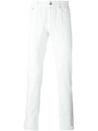 Brunello Cucinelli Slim-fit Trousers, Men's, Size: 50, White, Cotton/polyester