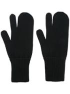Maison Margiela Knitted Gloves, Women's, Size: Large, Black, Wool