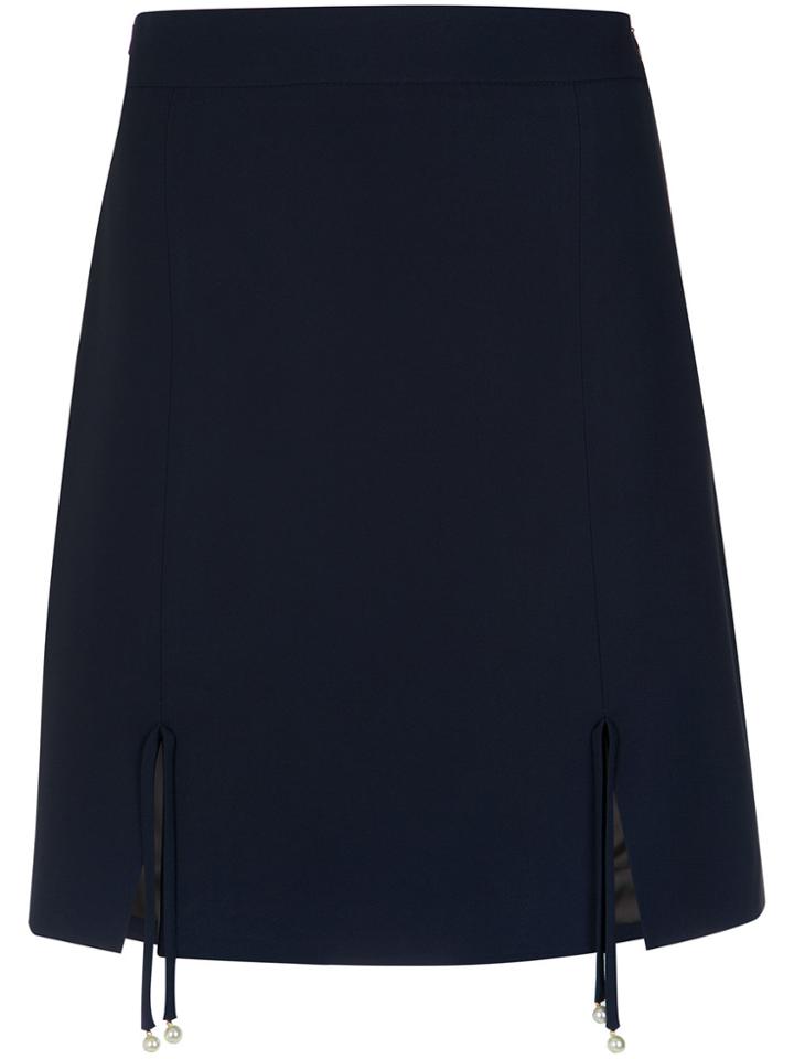 Nk Front Slits Skirt - Blue