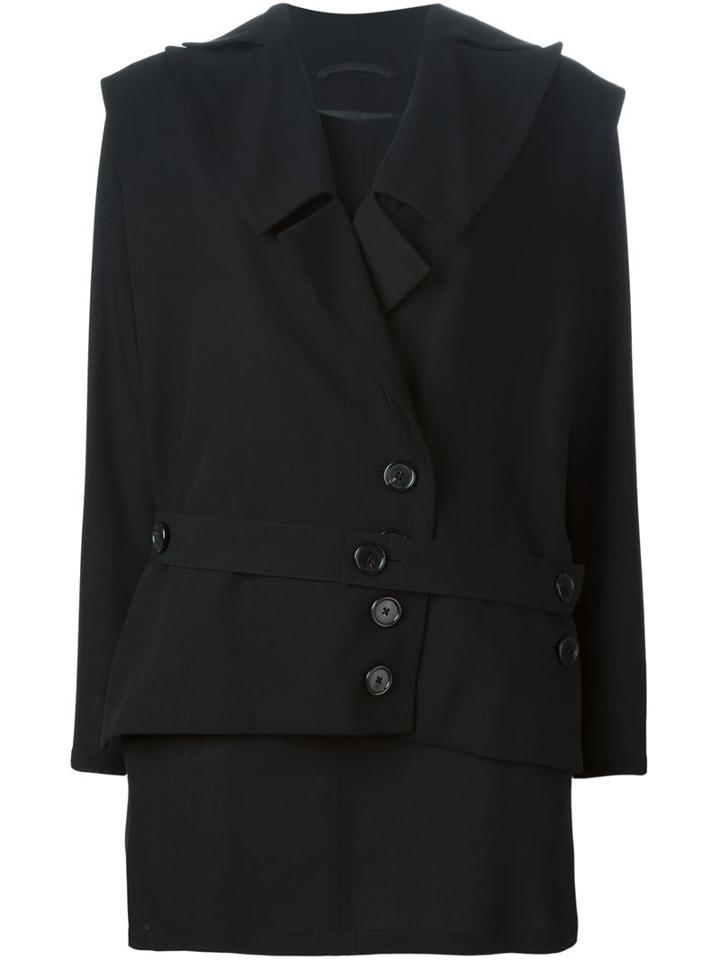 Ann Demeulemeester Layered Buttoned Jacket