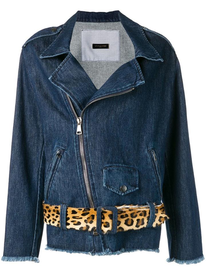 Simonetta Ravizza Denim Biker Jacket - Blue