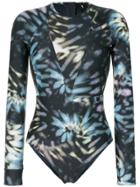 The Upside Tie Dye Long Sleeve Swimsuit - Black