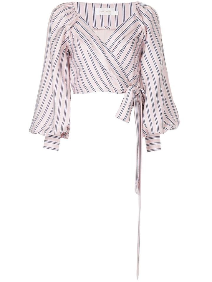 Zimmermann Sunny Wrap Long Dress - Pink & Purple