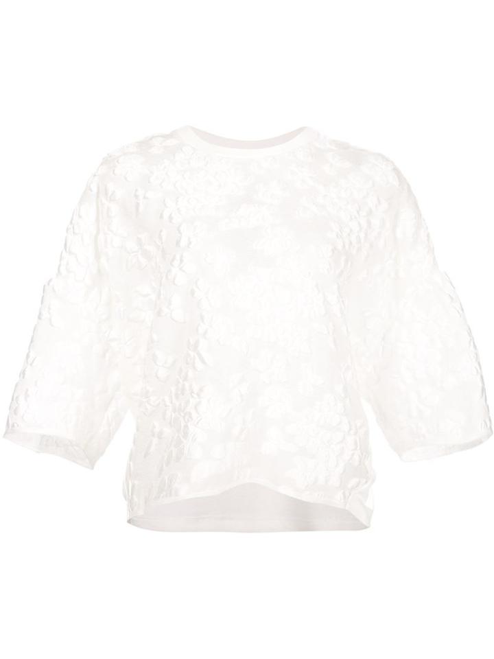Giambattista Valli Floral Cloqué Blouse
