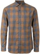Kent & Curwen Gingham Check Shirt, Men's, Size: Large, Yellow/orange, Cotton