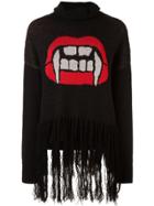 Haculla Caught Up Fringed Sweater - Black