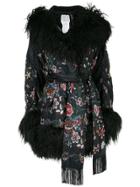 Sacai Shearling Floral Jacket - Black