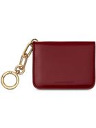 Burberry Link Detail Patent Leather Id Card Case Charm - Red