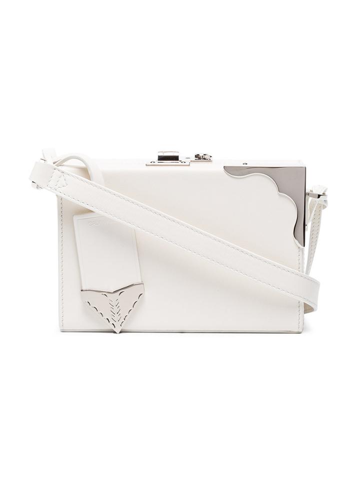 Calvin Klein 205w39nyc White Mini Leather Box Clutch