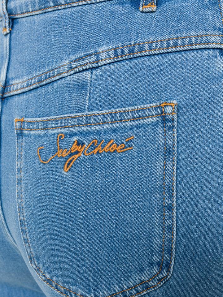 See By Chloé High-waisted Cropped Jeans - Blue