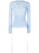 Jacquemus Notched Collar Sweatshirt - Blue