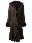 Liska 'katja' Buttoned Coat, Women's, Size: Large, Brown, Lamb Fur