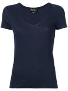 A.p.c. Ribbed T-shirt - Blue