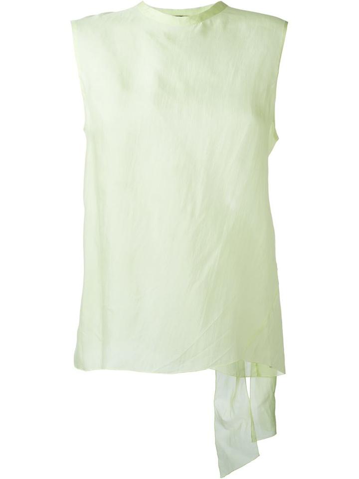 Joseph Knot Detail Tank Top, Women's, Size: 42, Green, Silk