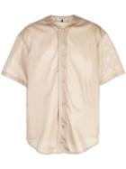 Hed Mayner Button-down Short Sleeve Top - Brown