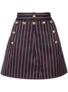 Maison Margiela - Striped Skirt - Women - Cotton - 40, Women's, Blue, Cotton